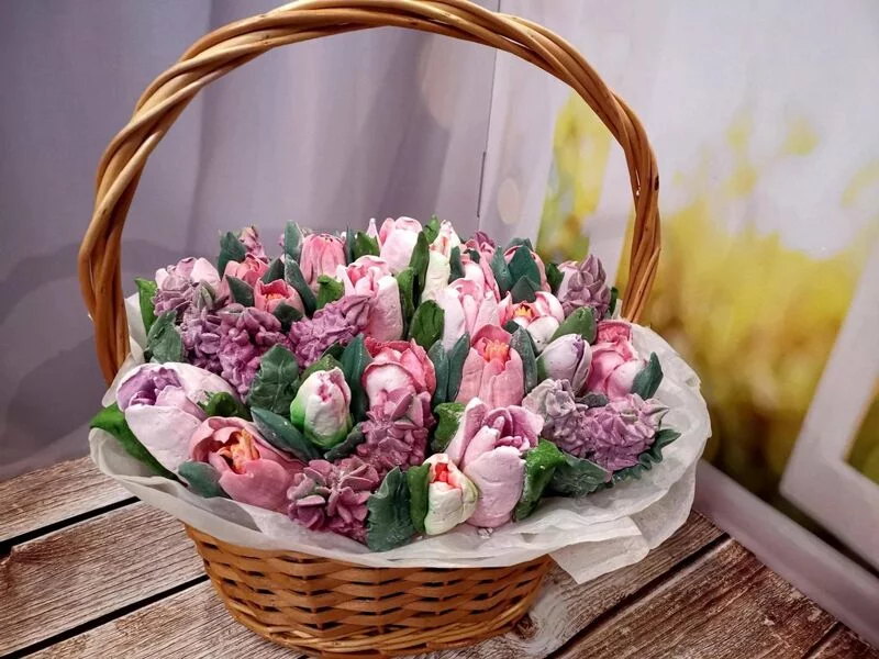 Зефирные букеты и композиции