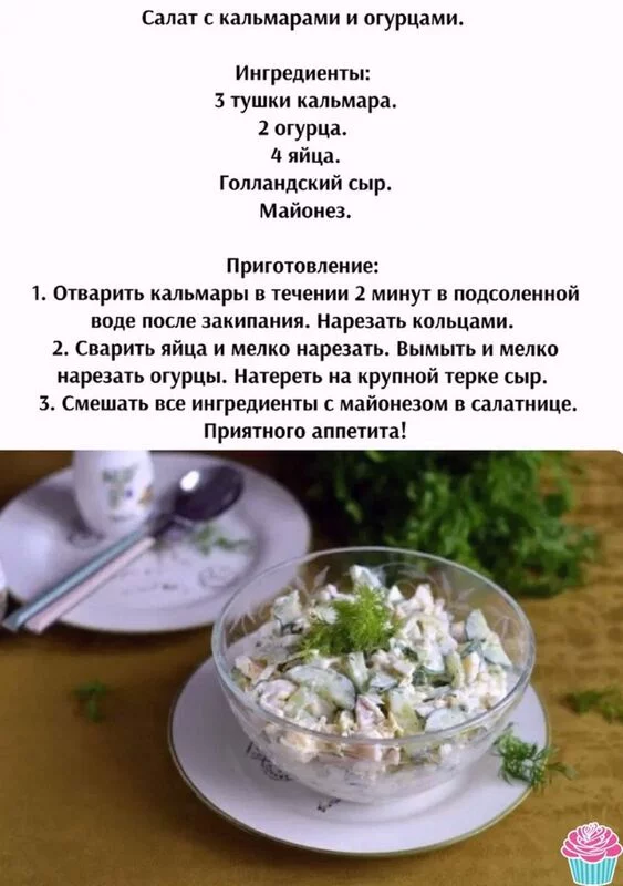 Кулинарная инфографика в рецептах