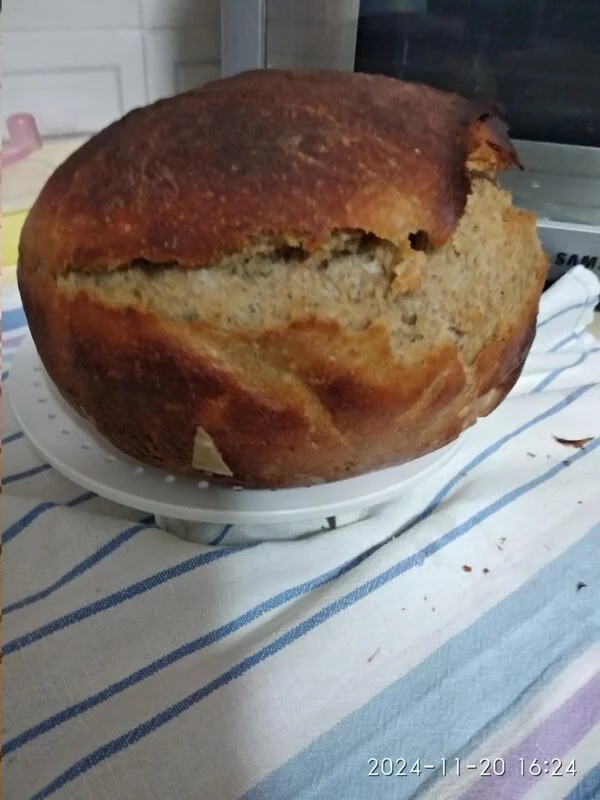 Кустарный хлеб без замеса