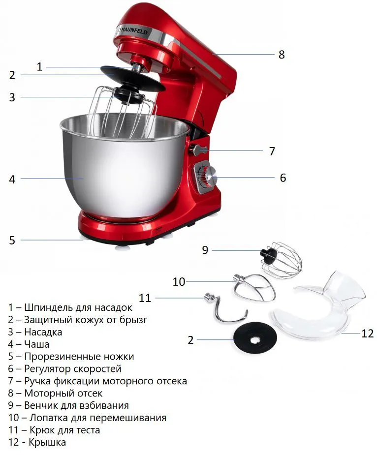 Миксер планетарный Maunfeld MF-431BK