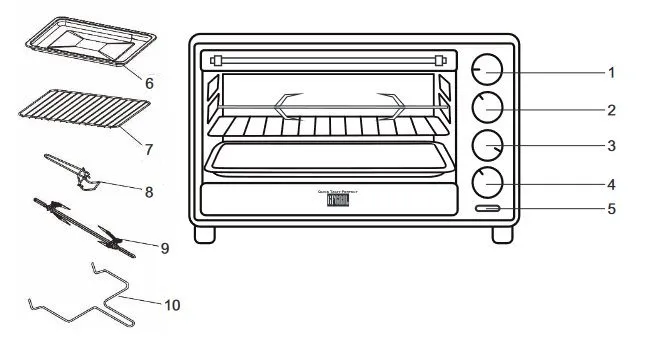 Мини-печь GFGRIL GFO-32BR