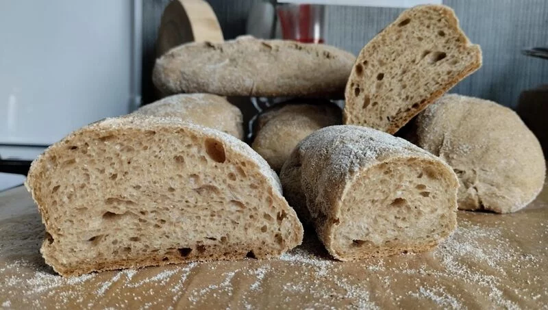 Чиабатта с ржаной мукой и солодом