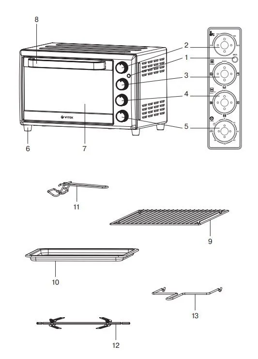 Мини-печь Vitek VT-2493