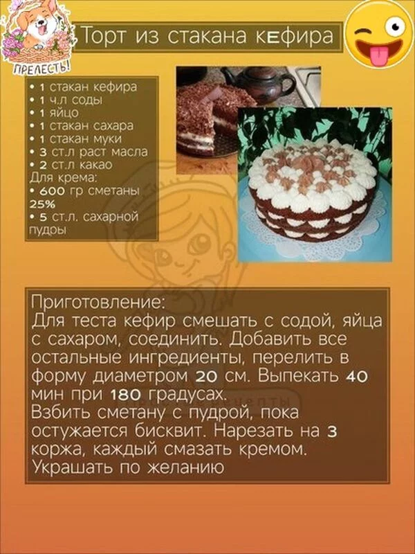 Кулинарная инфографика  в рецептах