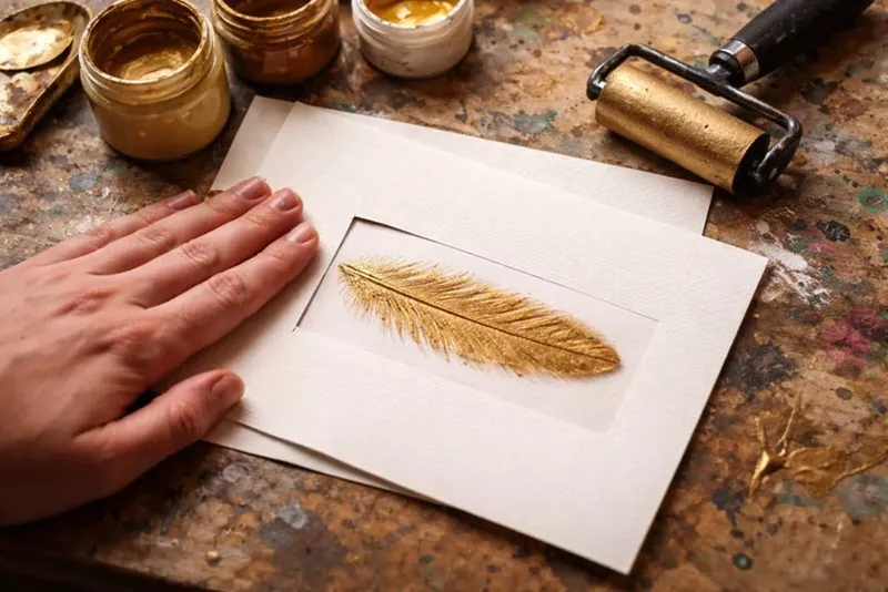 Научитесь технике монотипии не выходя из дома