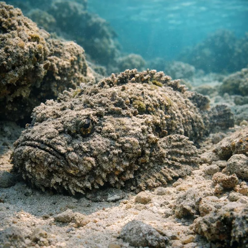 Рыба-камень на мелководье: чем опасна встреча и как её избежать