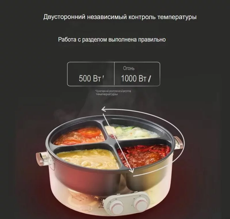 Четырехсекционная мультиварка