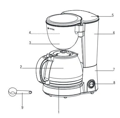 Кофеварка Vitek VT-1500