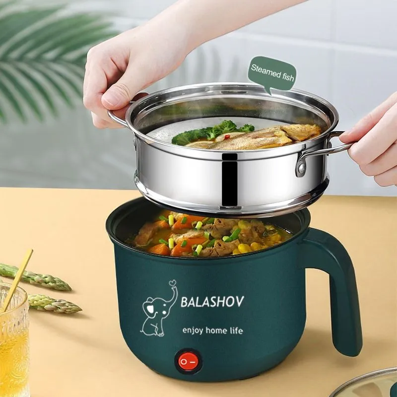 Миниатюрная многофункциональная электрическая кастрюля с пароваркой Balashov