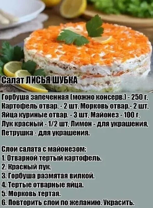 Кулинарная инфографика в рецептах
