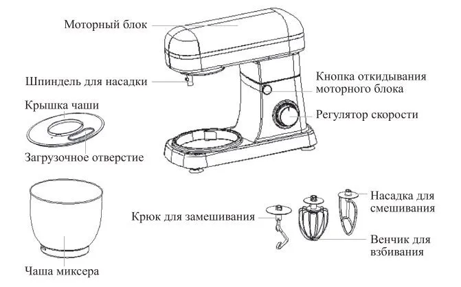 Планетарный миксер Kitfort КТ-3440