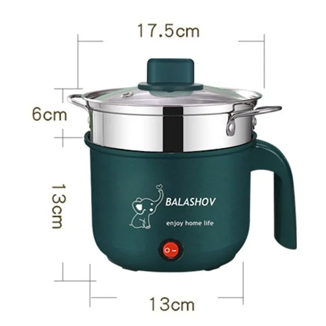 Миниатюрная многофункциональная электрическая кастрюля с пароваркой Balashov