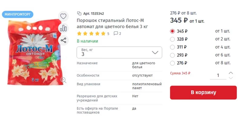 Стиральные порошки