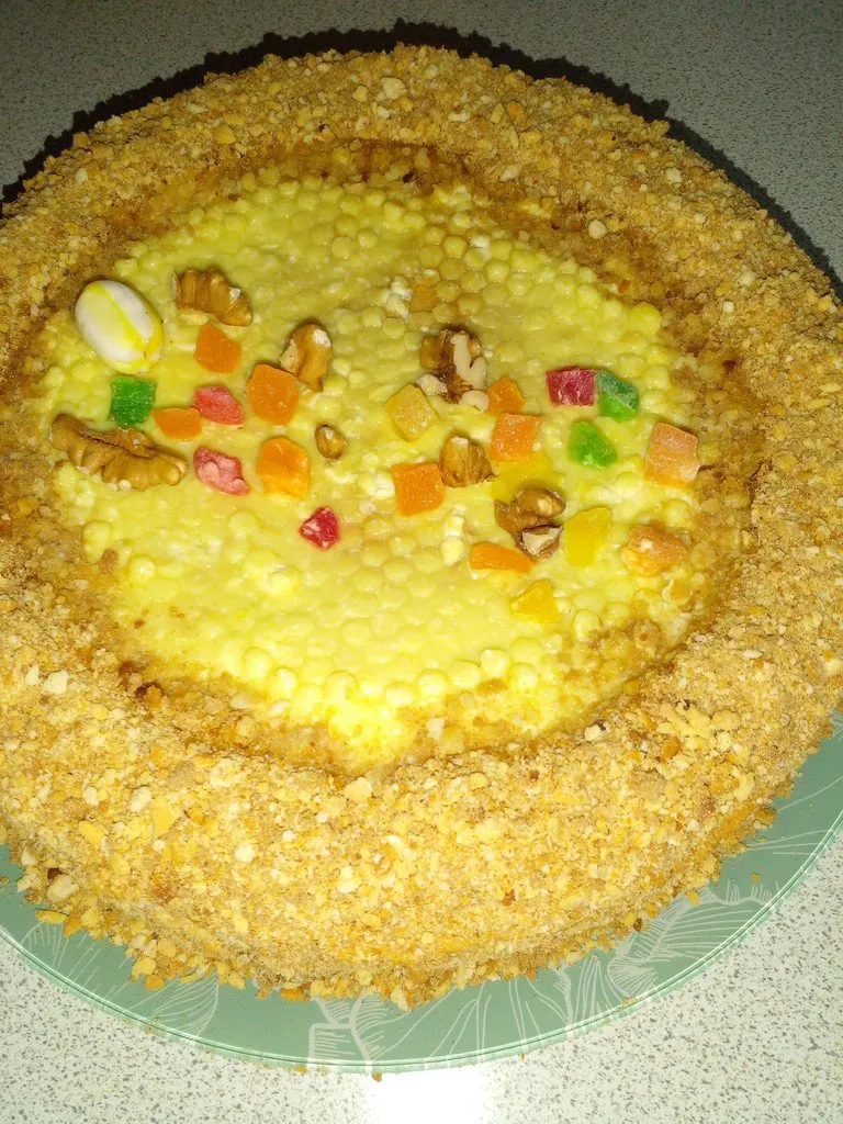 Торт "Зима" медовый