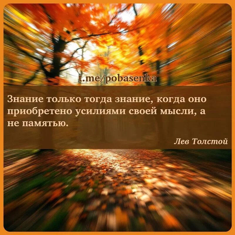 «Знание только тогда знание, когда оно приобретено усилиями своей мысли, а не...» height="550" width="550"