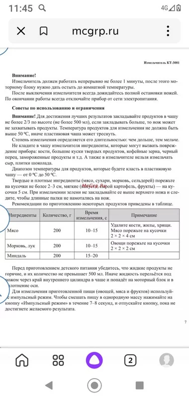 Измельчитель Kitfort КТ-3001