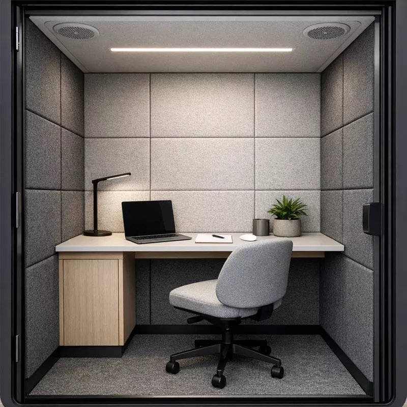 Кабинет-капсула: работа из дома красиво и функционально