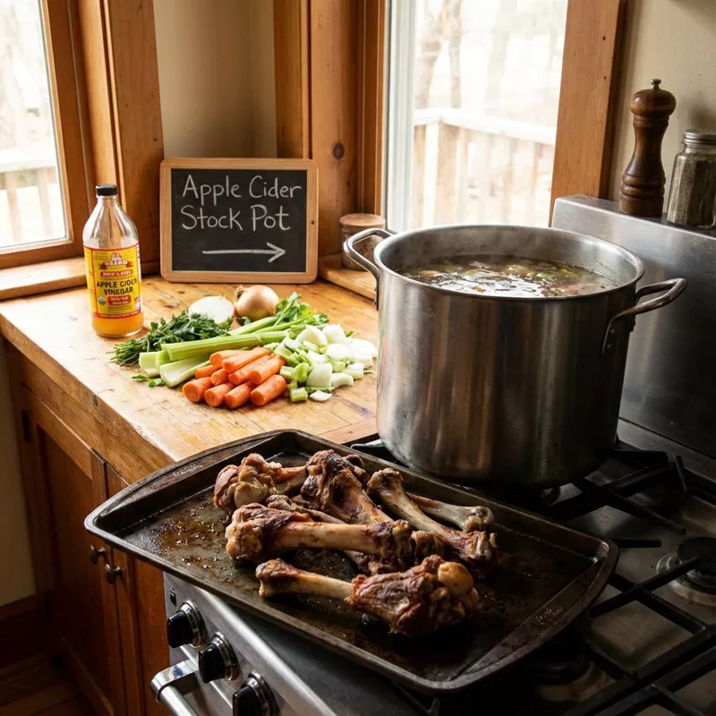 Приготовление костного и мясо-костного бульона (традиц. способ варки на плите)