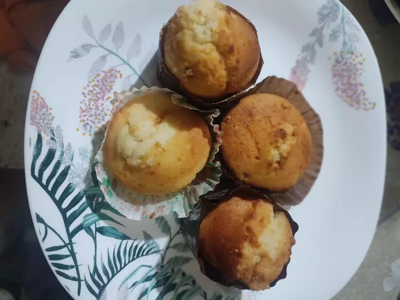 Кулич творожный на маргарине с лимонной цедрой (в маленьких формочках)