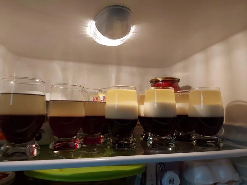 Желе лимонное, апельсиновое и сметанное