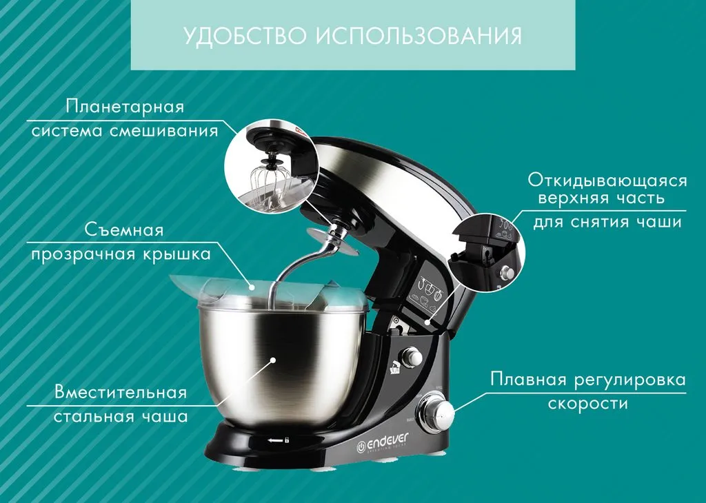 Миксер планетарный Endever SkyLine SM-10