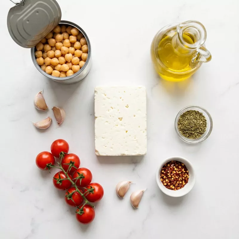 Запечённый нут с фетой для ленивых гурманов (Baked Feta Chickpeas)