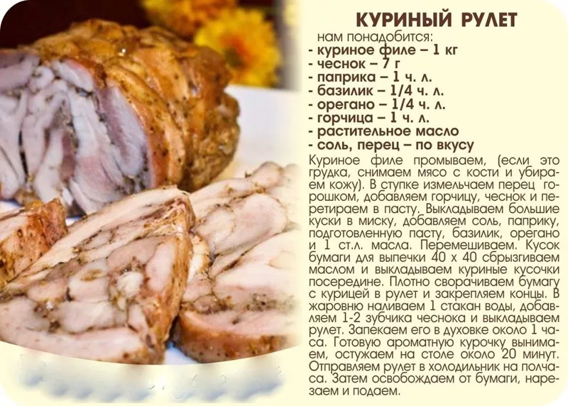 Кулинарная инфографика в рецептах