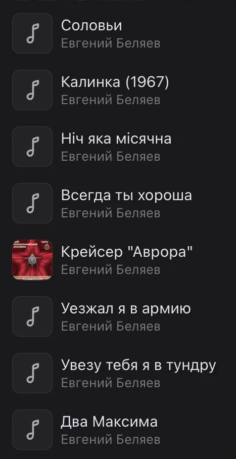 Музыка исполнителя или автора в его день рождения