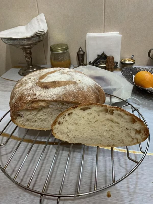 Кустарный хлеб без замеса