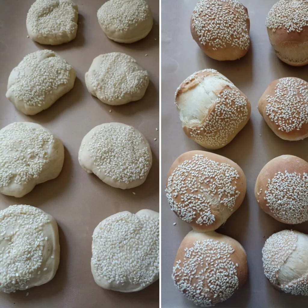 Булочки для бургеров с кунжутом