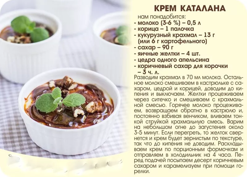 Кулинарная инфографика в рецептах