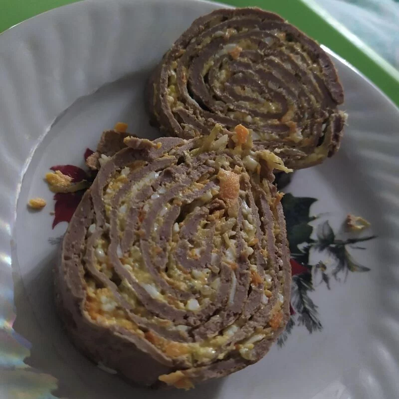 Печёночный рулет