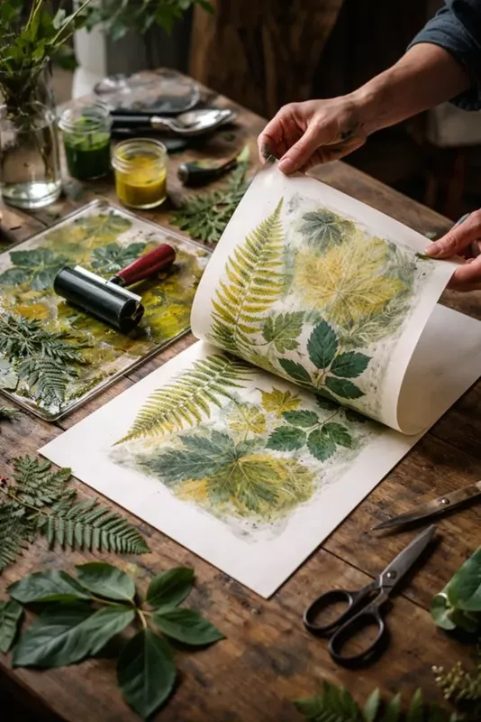 Научитесь технике монотипии не выходя из дома