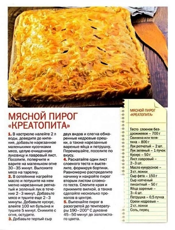 Кулинарная инфографика в рецептах