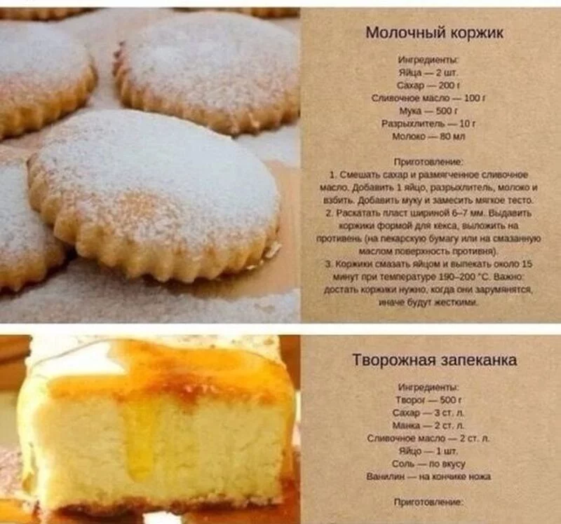 Кулинарная инфографика  в рецептах