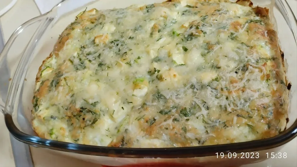 Летняя запеканка из кабачков