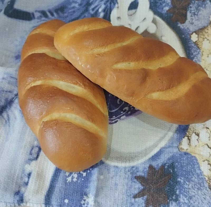 Батон на кефире для начинающих (в духовке)
