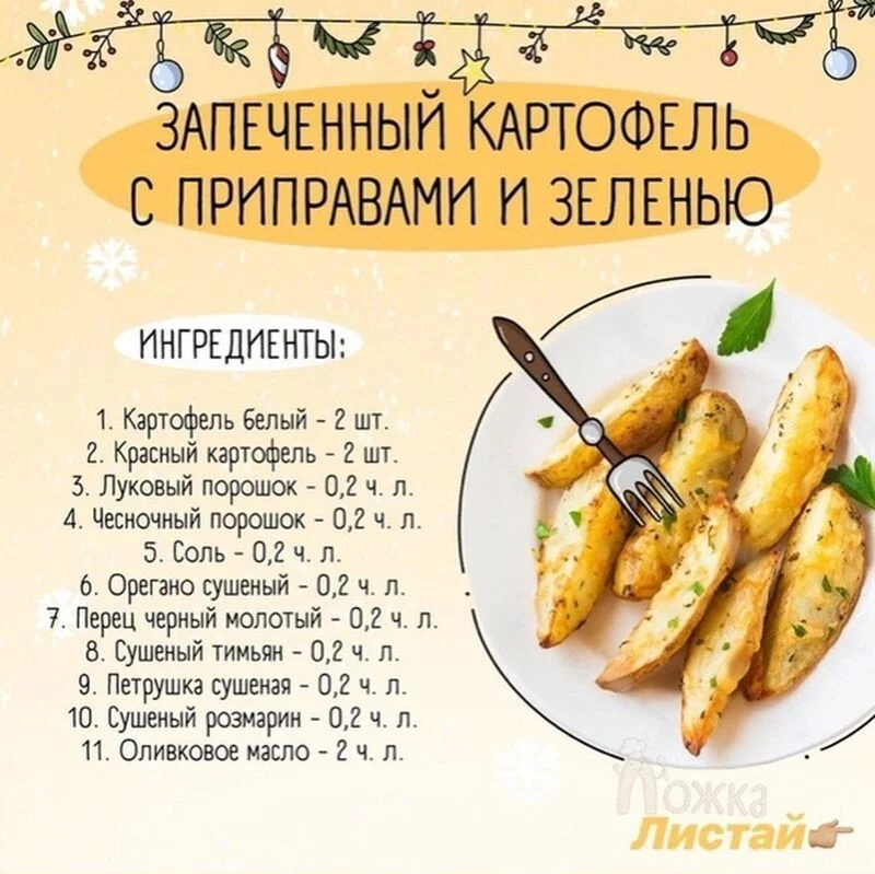 Кулинарная инфографика в рецептах