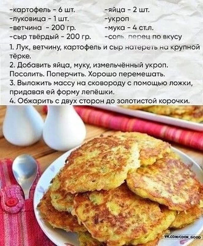 Кулинарная инфографика в рецептах