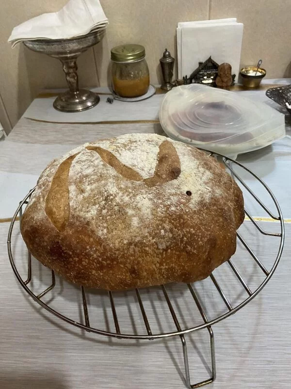Кустарный хлеб без замеса