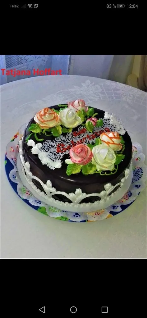 Торты, украшенные кремом (4)