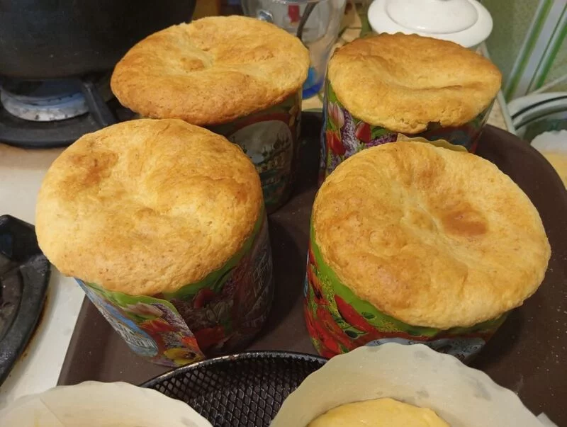 Сочный творожный кулич