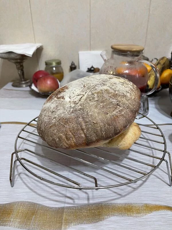 Кустарный хлеб без замеса