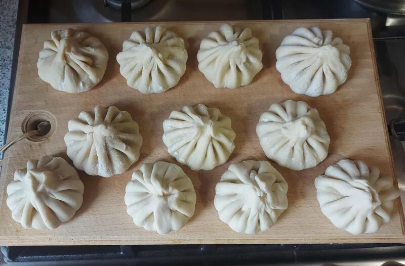 Хинкали из свинины и говядины