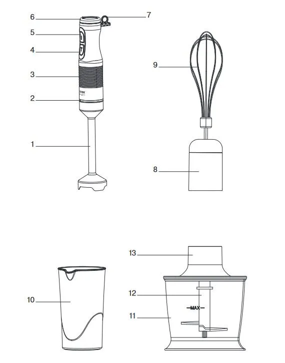 Блендер погружной Vitek VT-1477