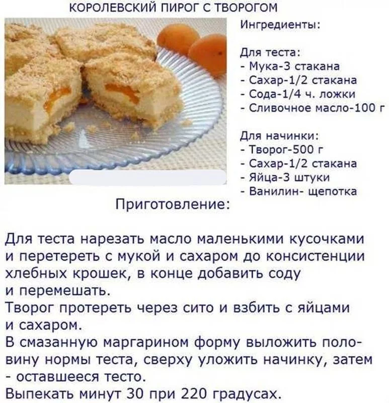 Кулинарная инфографика  в рецептах