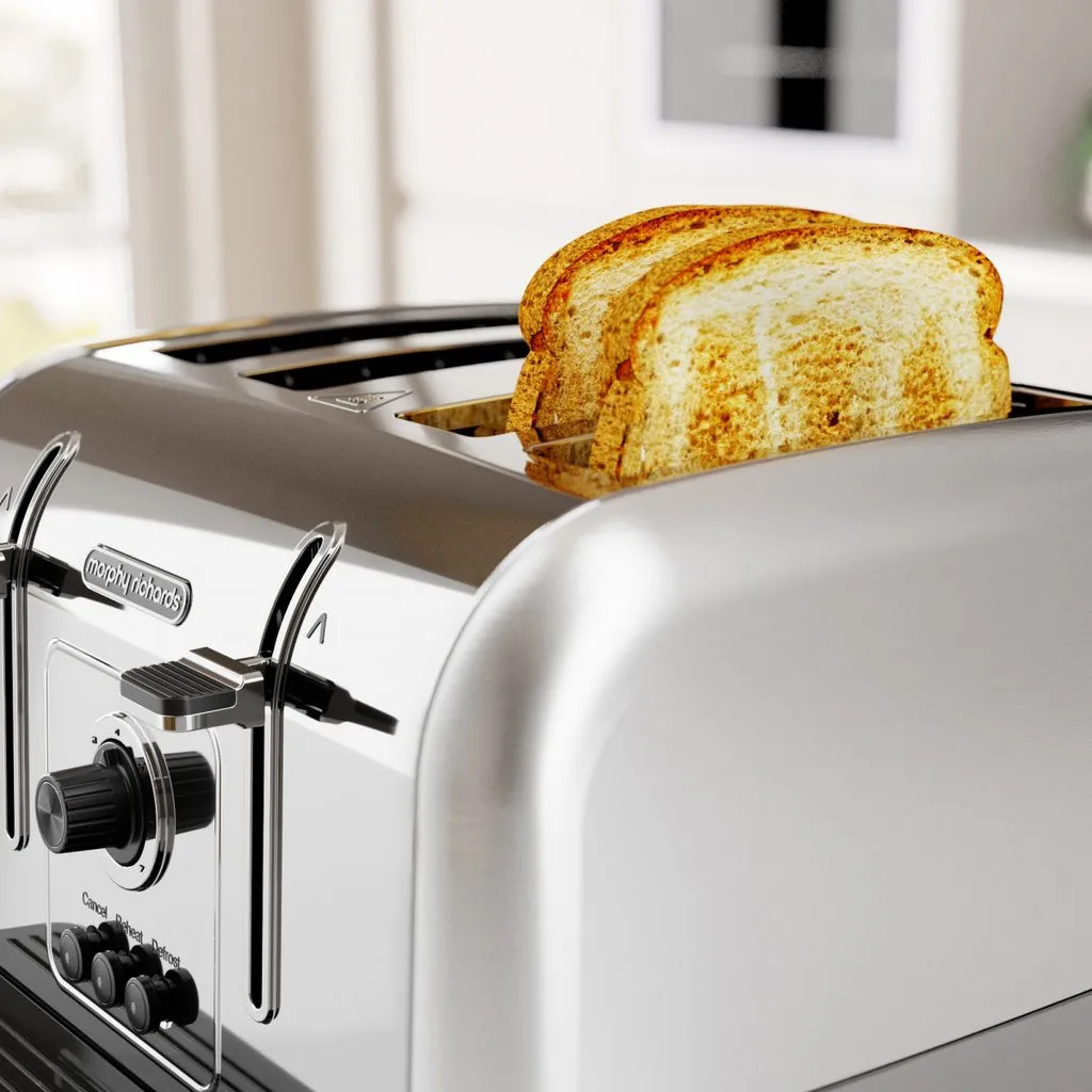 Тостер на четыре слота: Morphy Richards Venture 4 Slice Brushed Stainless Steel 240130