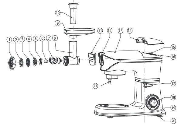 Кухонный комбайн 3 в 1 Endever Sigma-48