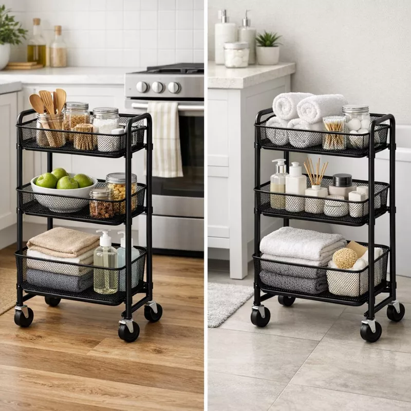 Гибкие системы хранения: модульные полки и передвижные тележки