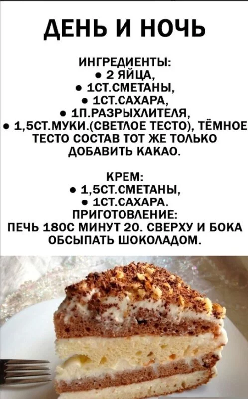 Кулинарная инфографика в рецептах